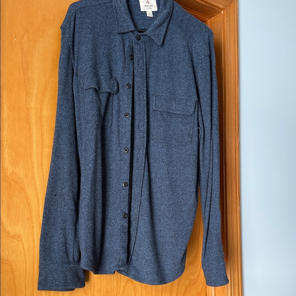 True Grit Blue Herringbone Shirt